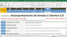 Load image into Gallery viewer, Planilha de Acompanhamento de Vendas e Clientes em Dashboard