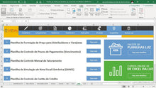 Load image into Gallery viewer, Planilha de Gestão de Garantias do Fornecedor em Dashboard
